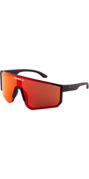 2026 O'Neill Mens Sunglasses 9038 ONS-9038-2.0-104 RED - Matte Black / Red Mirror